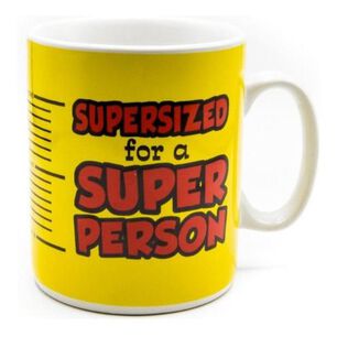 Taz&oacute;n Mug Xl Gigante Supersized Super Person 850 Ml