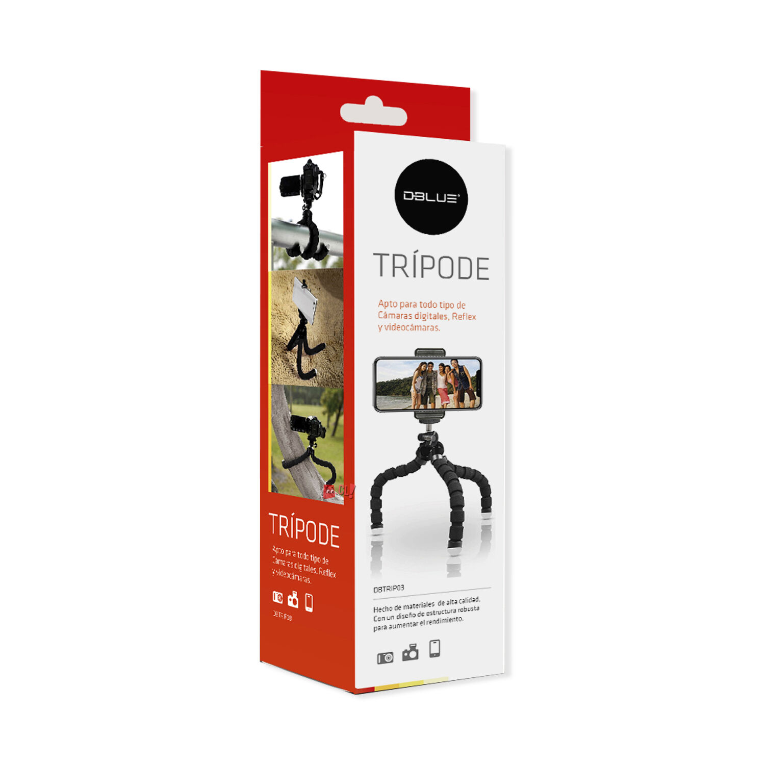 Tr&iacute;pode Flexible Para Celulares 5.5 A 8.5cms - Ps image number 2.0
