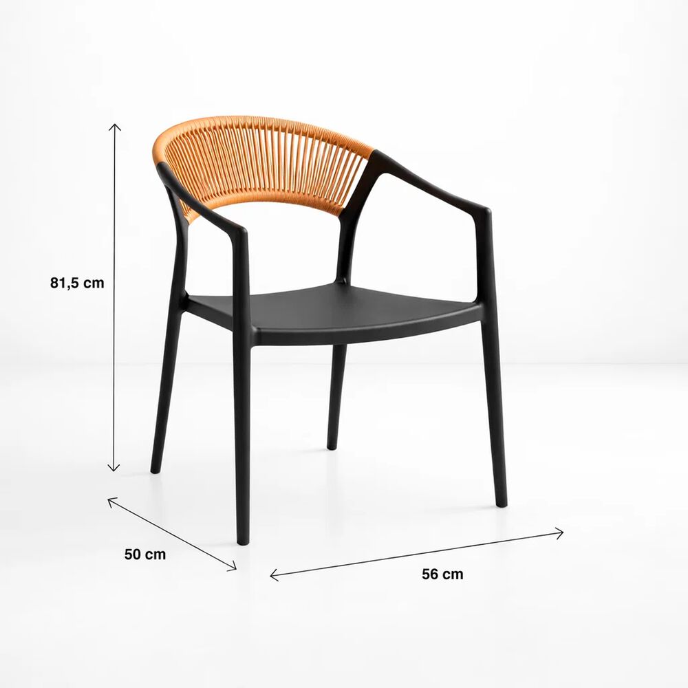 Silla Minimalista Rat&aacute;n Respaldo Curvo Verona image number 3.0
