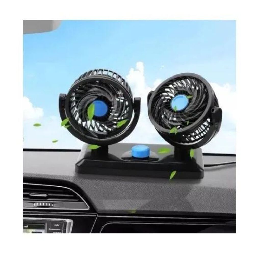 Mini Ventilador Portátil Para Auto 12v Doble image number 1.0