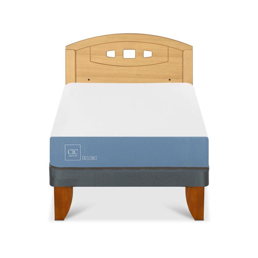 Cama Europea Cic Excellence / 1.5 Plazas / Base Normal + Respaldo image number 0.0