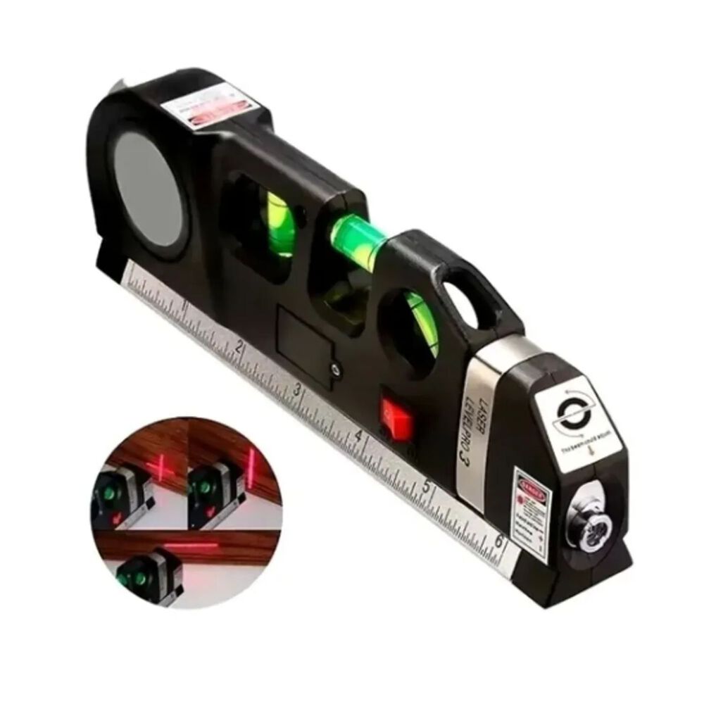 Cinta M&eacute;trica Regla Nivel L&aacute;ser Horizontal Level Pro 3 Modos image number 1.0