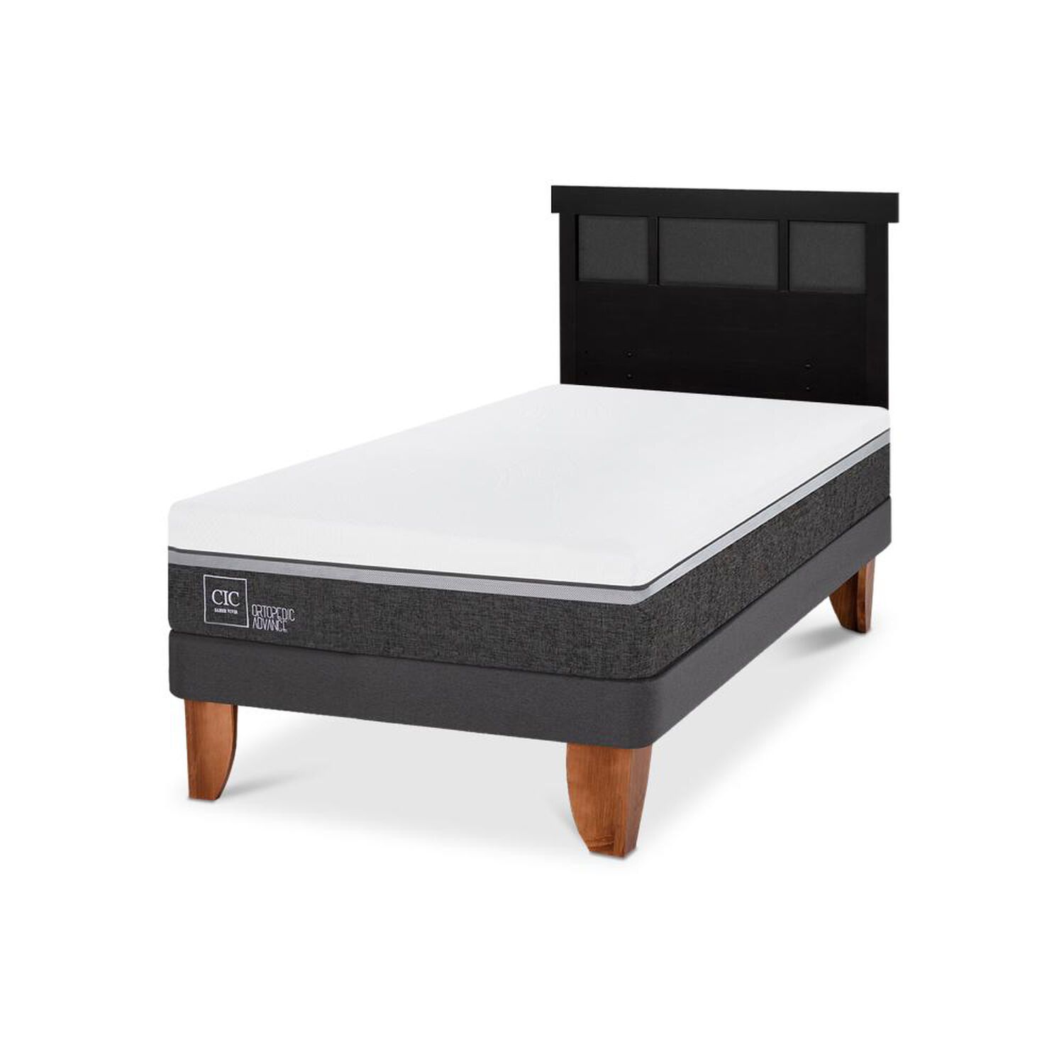 Cama Europea Cic Ortopedic Advance / 1.5 Plazas / Base Normal + Respaldo image number 4.0