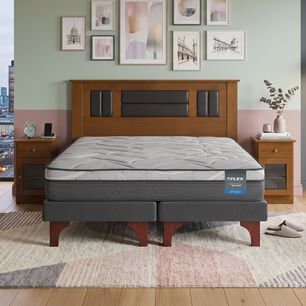 Cama Europea Flex Dream Pocket / King + Set De Maderas