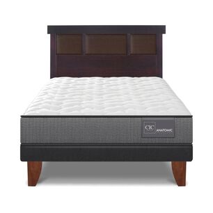 Cama Europea Cic Anatomic / 1.5 Plazas / Base Normal + Respaldo