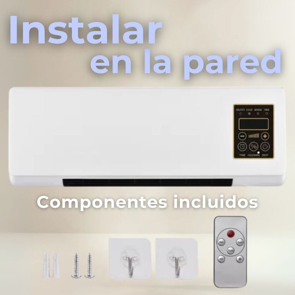 Calefactor Y Ventilador 2 En 1 Portátil Modular Pared Mesa image number 4.0