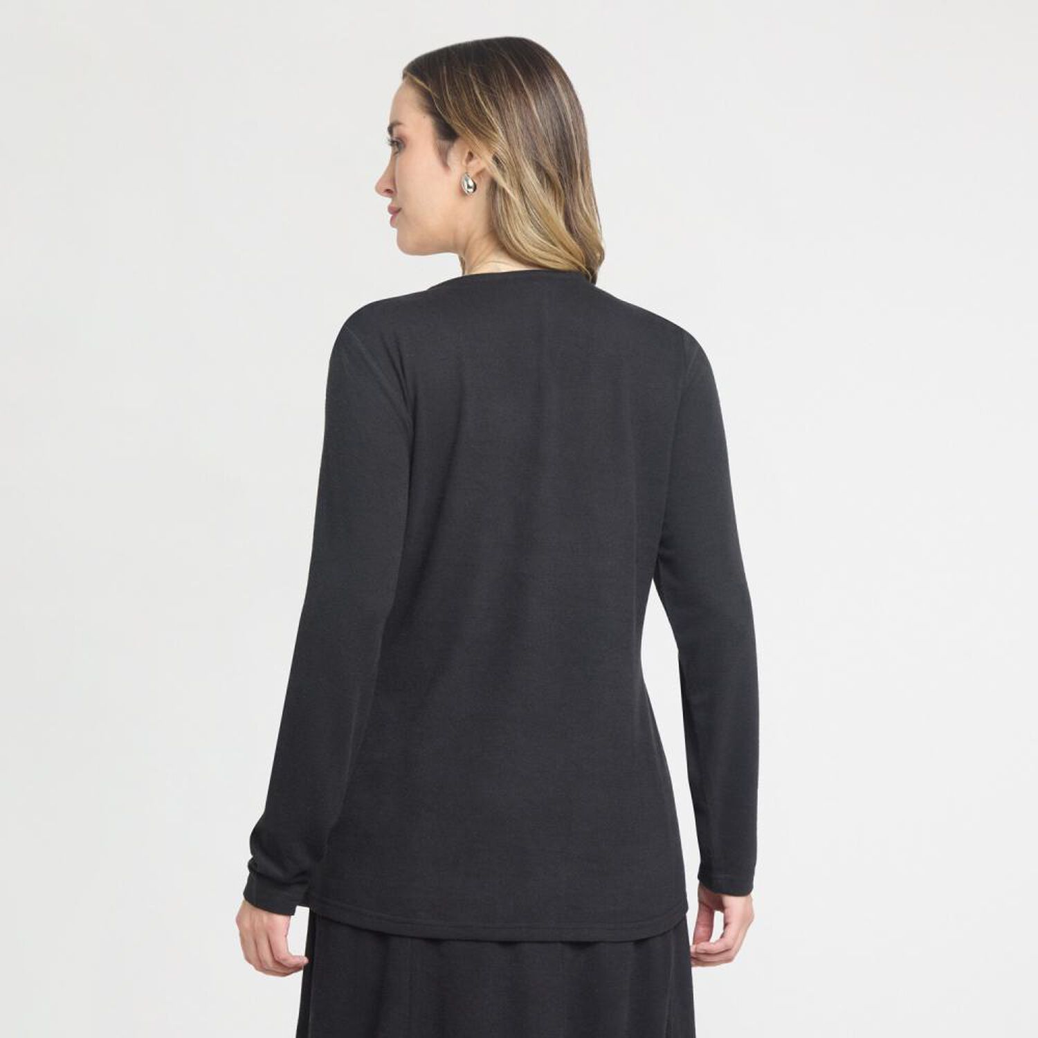 Sweater Tejido Camant Doble Manga Larga Cuello Redondo Mujer Lesage image number 3.0