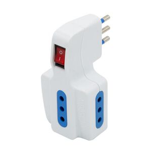 Enchufe Triple Con Switch 2p + T 10a 250v Blanco