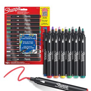 Sharpie Marcadores Acr&iacute;lico Punta Bala 12 Colores Surtidos