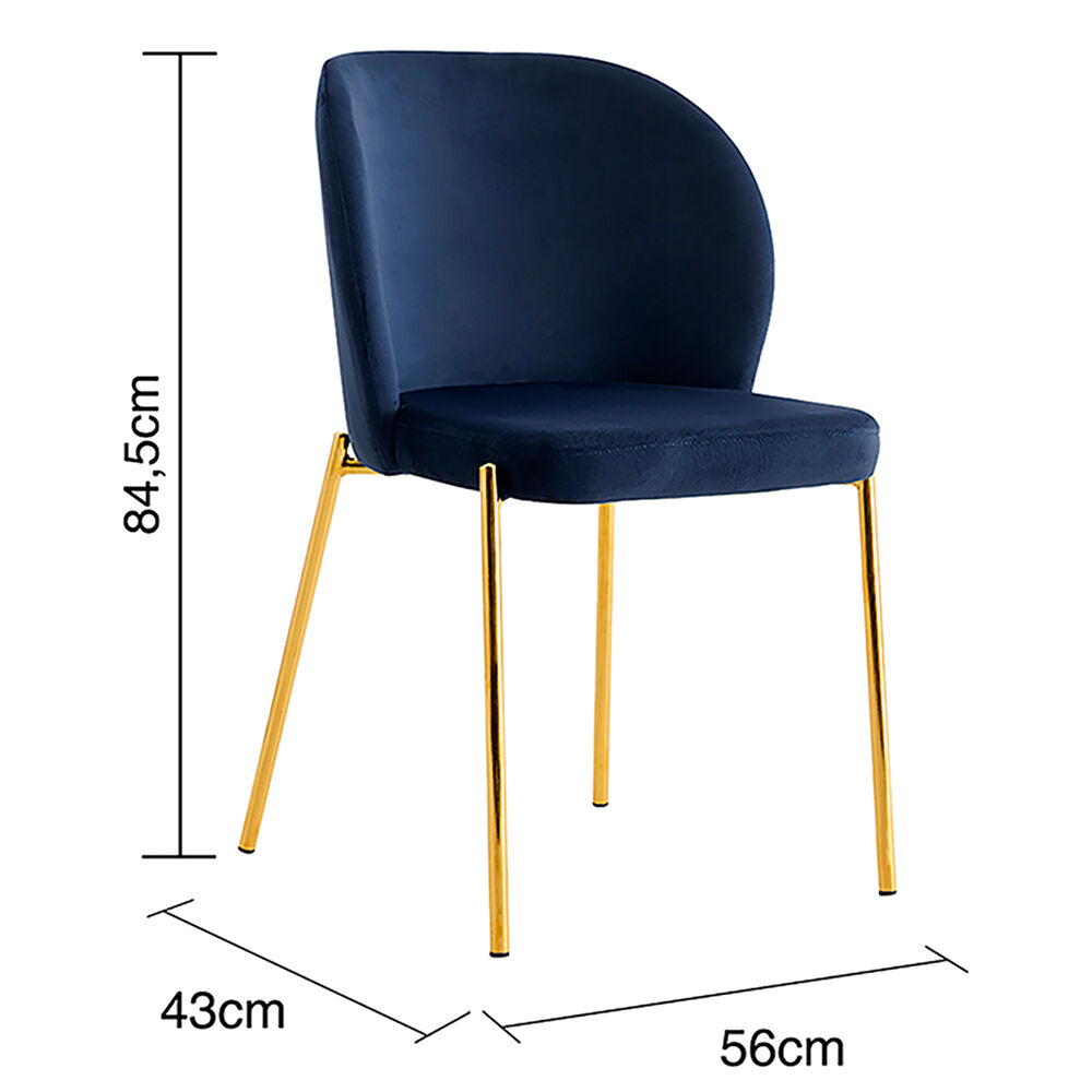 Pack 2 Silla Comedor Cartagena Azul image number 2.0