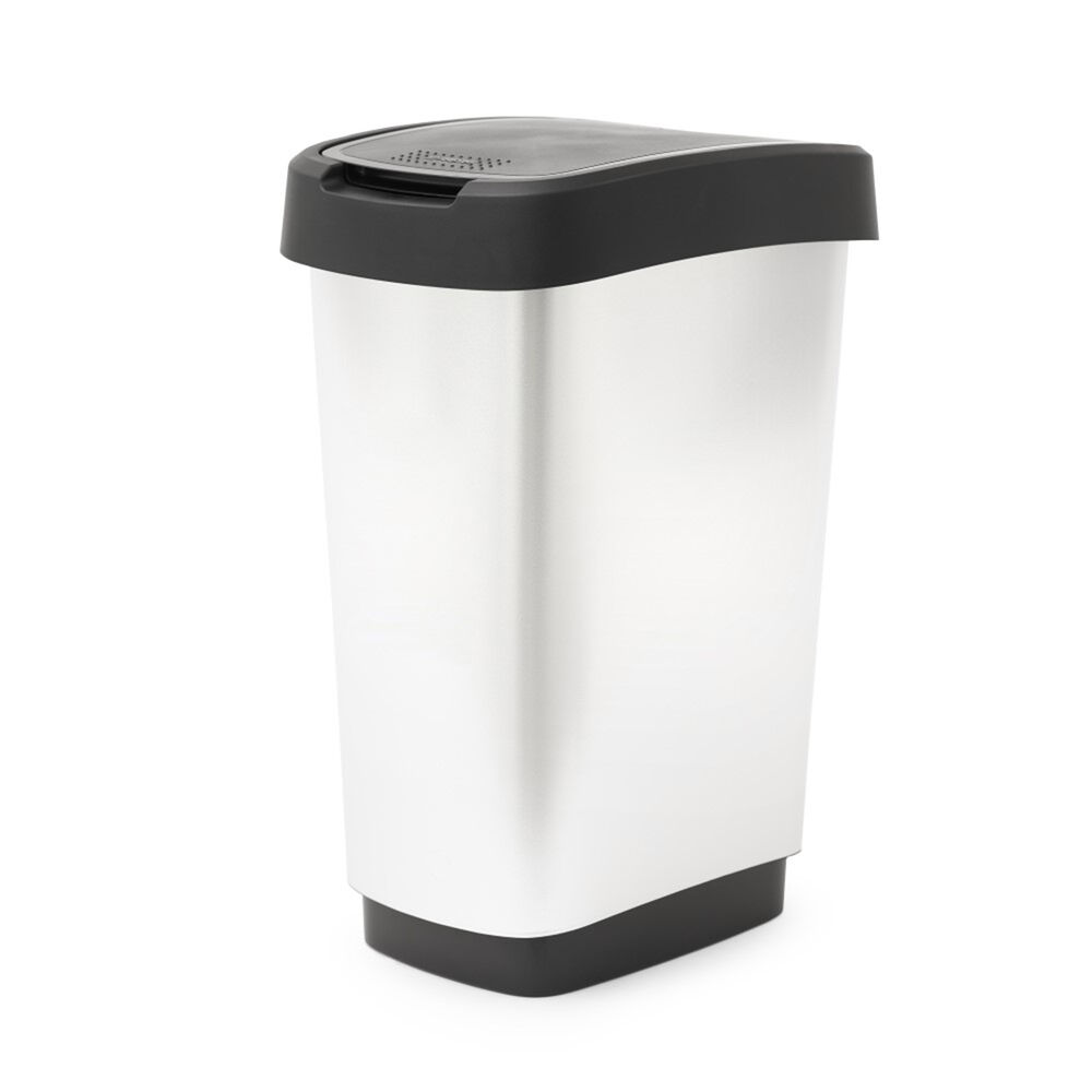 Basurero Twist Rotho Cromo 25 Litros image number 0.0