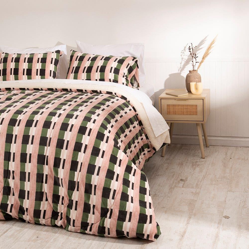 Plumon Coral Print Sherpa 2 Plazas Trama image number 3.0