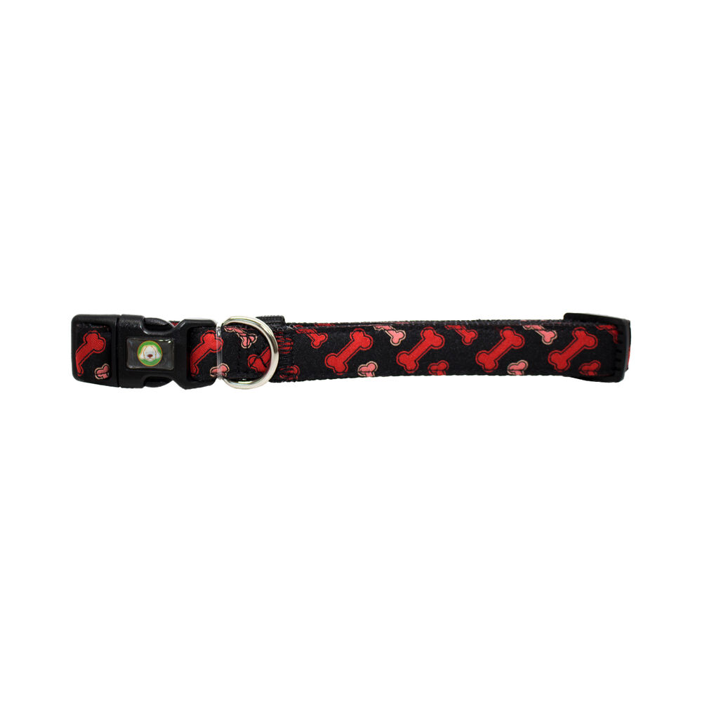 Collar Huesos Perro L Negro Mascan image number 0.0