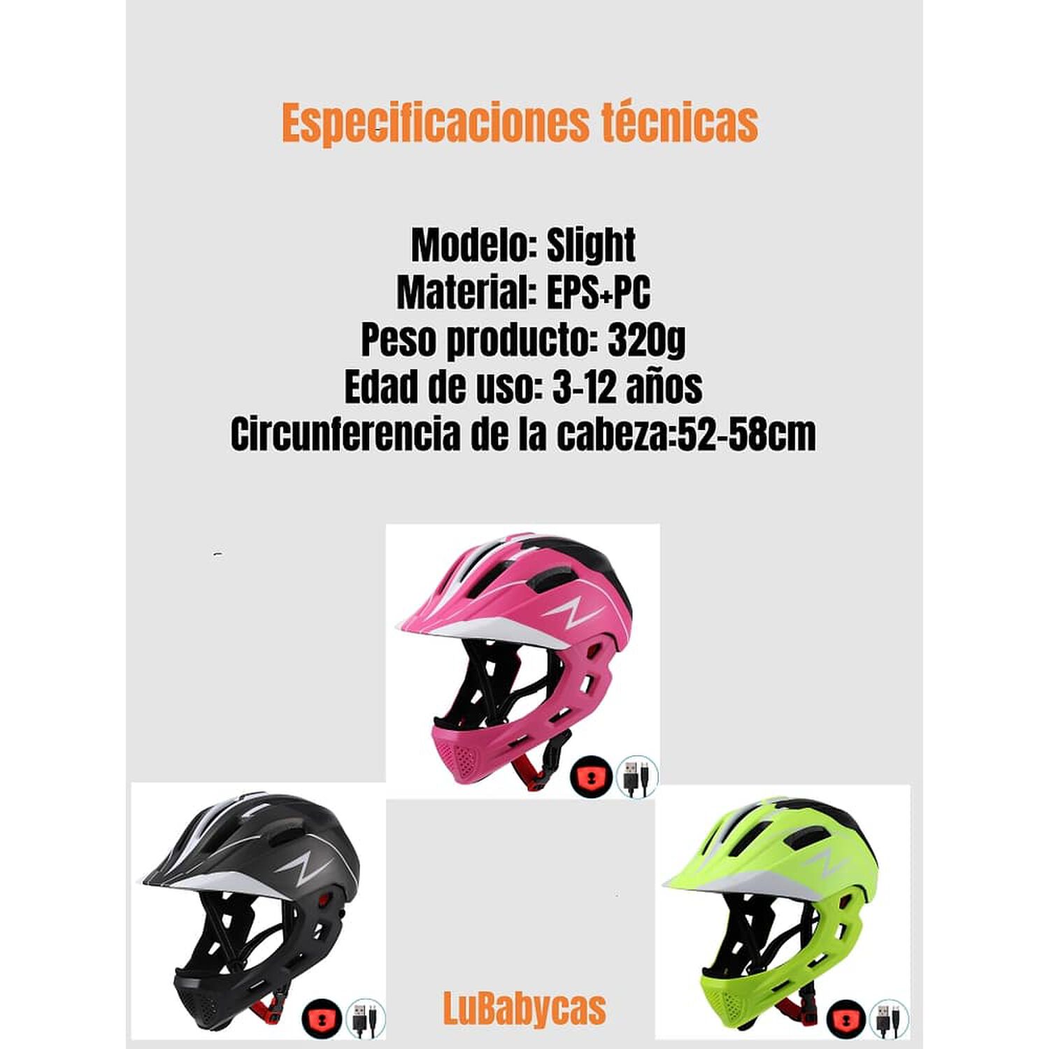 Casco Integral Infantil Bici 2 En 1 Slight Verde Lubabycas image number 5.0