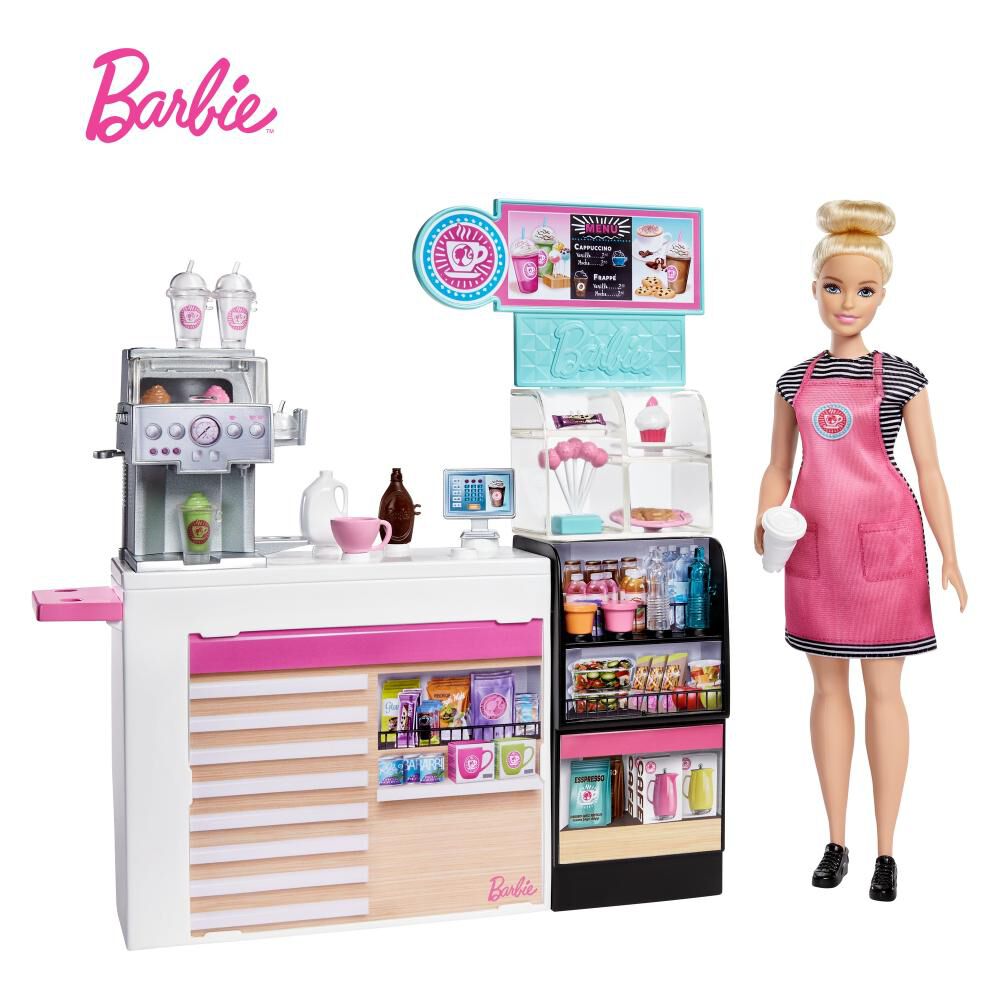Muñeca Barbie Set De Cafetería image number 0.0