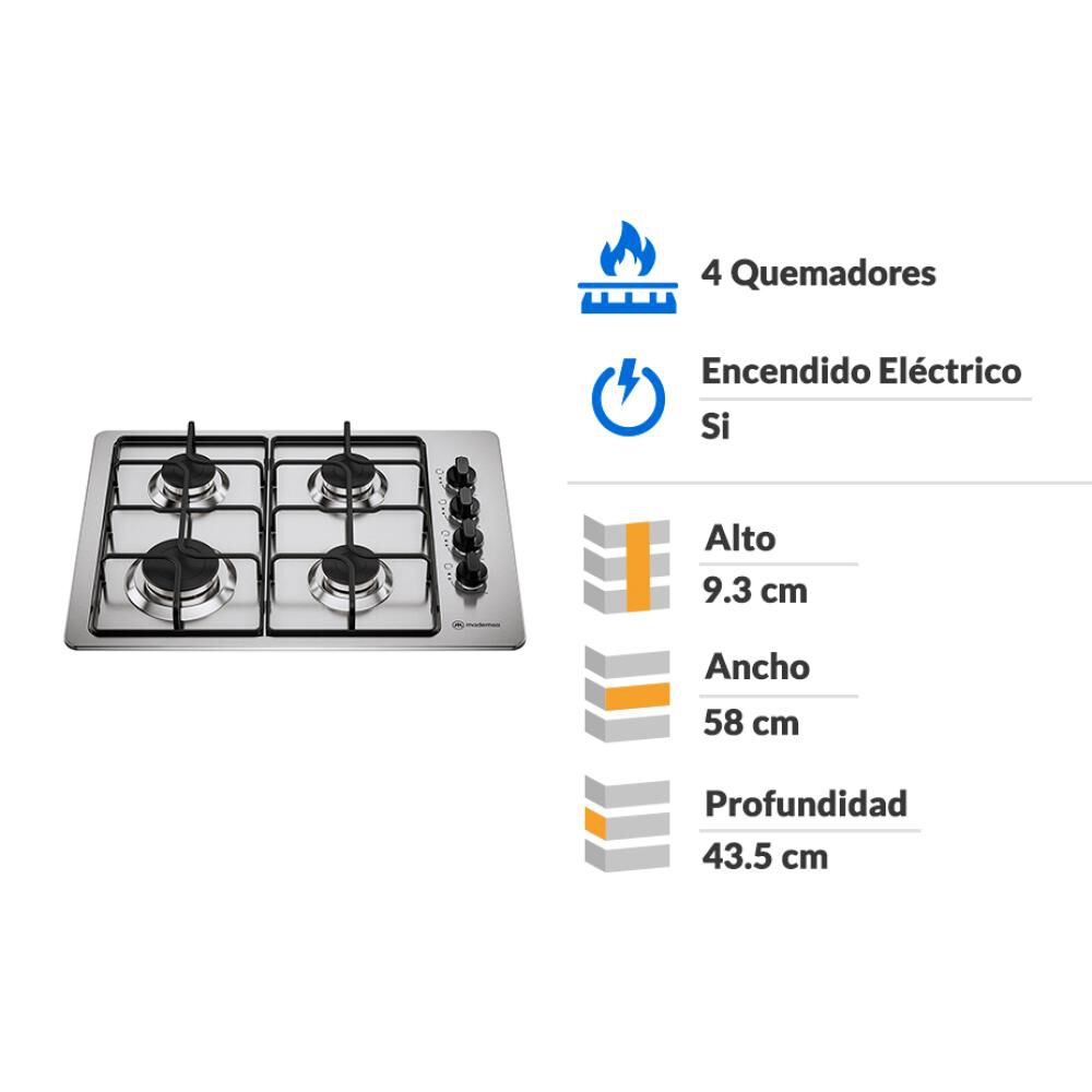 Encimera A Gas Mademsa Km4nx / 4 Quemadores image number 1.0