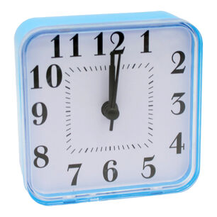 Reloj Despertador Cuadrado Ideal Para Escritorio Azul - Ps