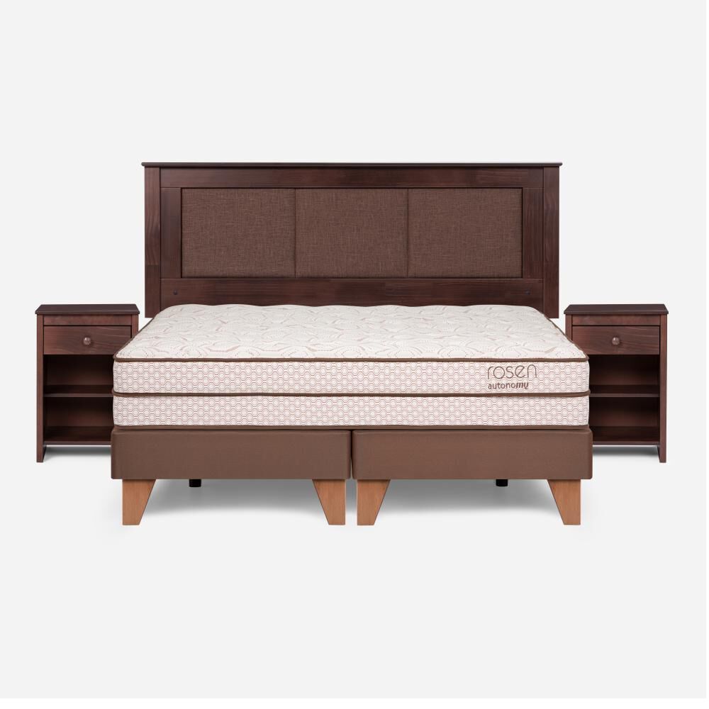 Cama Europea Rosen Autonomy / 2 Plazas / Base Dividida + Set De Maderas Rachel image number 0.0