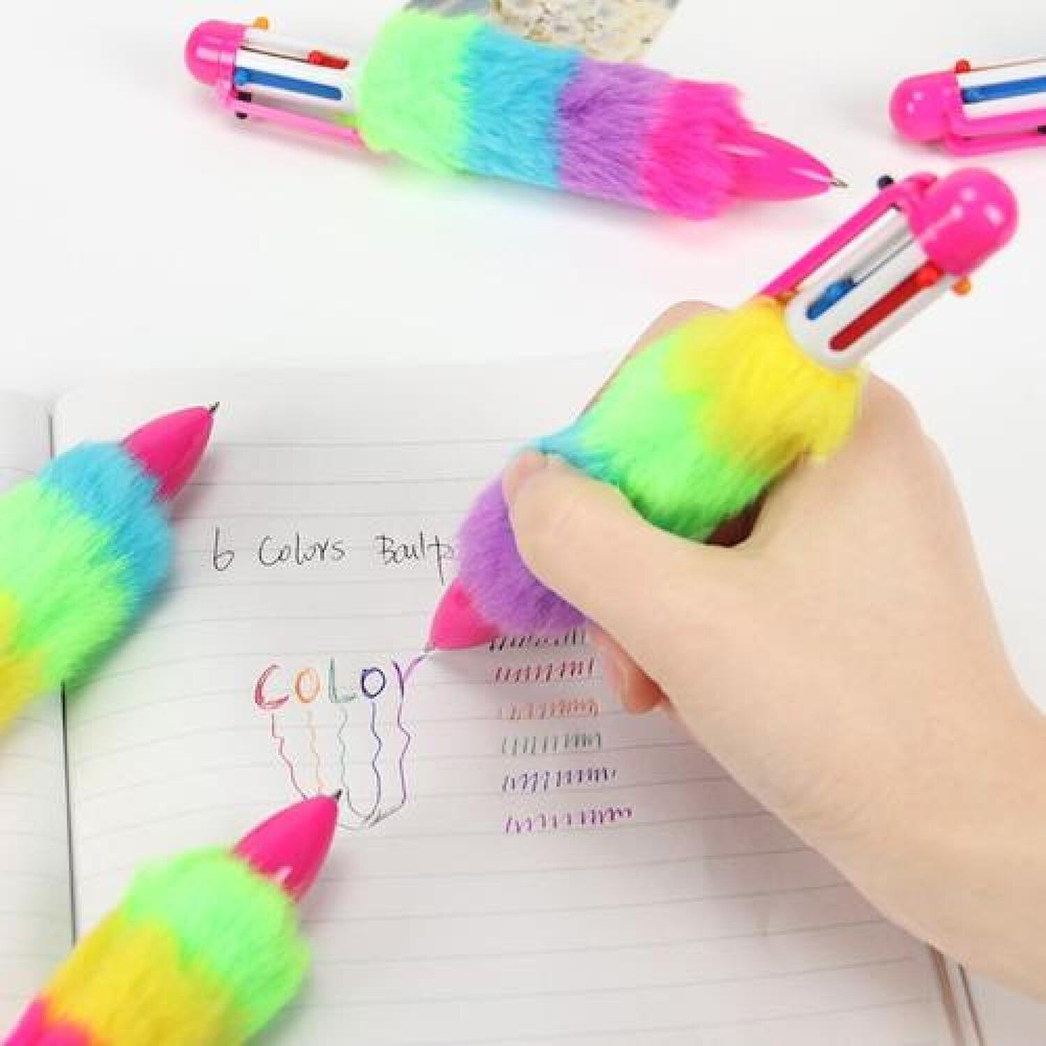 L&aacute;piz Felpa Plush Unicornio Arcoiris Kawaii image number 2.0