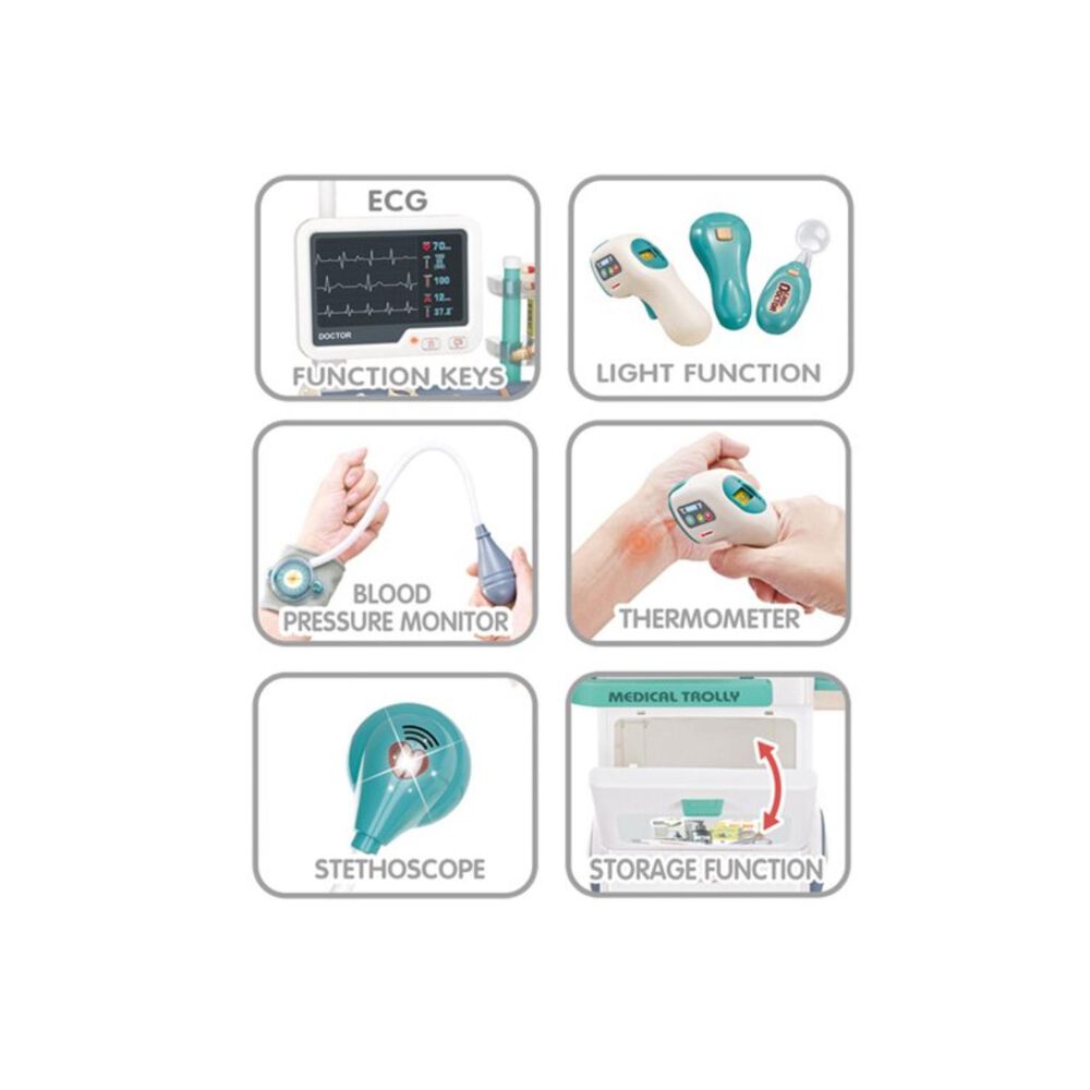 Juguete Kit Medico Mesa Con 26 Accesorios Multifuncional Infantil image number 2.0
