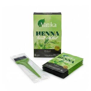 Vatika Henna Tintura Coloraci&oacute;n Negro Azabache 6 Sachets