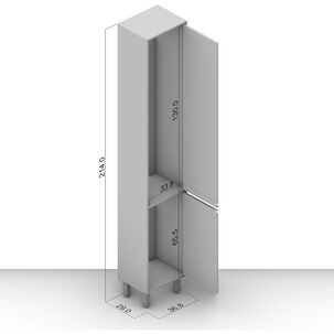 Mueble De Cocina Vekkahome Koya Cerrado / 2 Puertas