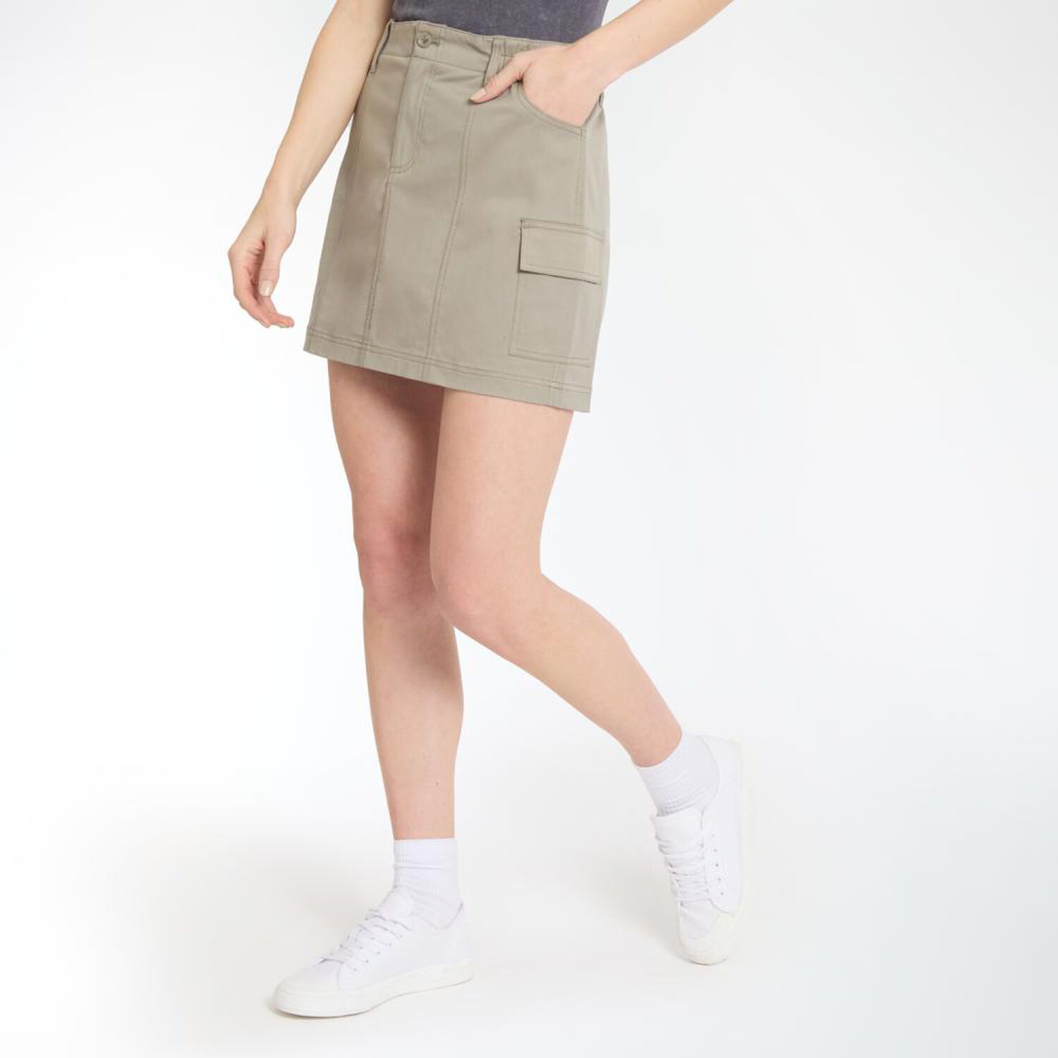 Falda Denim Tiro Medio Cargo Mujer Ocean Pacific image number 2.0