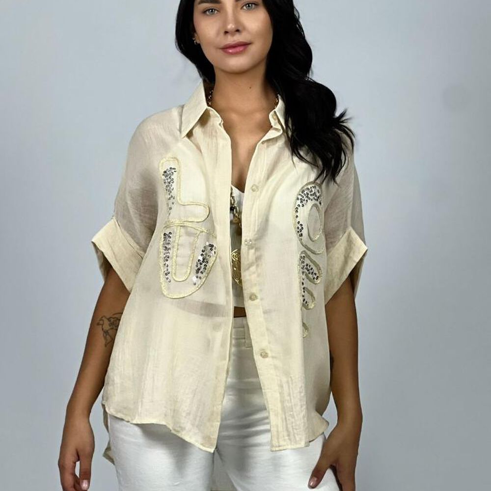 Blusa Bordado Love Con Lentejuelas Enigmática Boutique image number 7.0