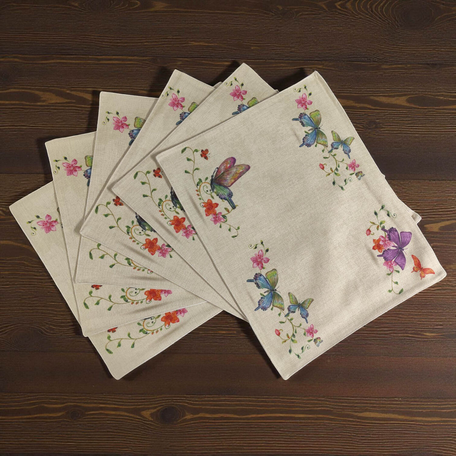 Set 6 Individuales De Lino 35x45 Repelente A Liquido-antimancha Md18 image number 2.0