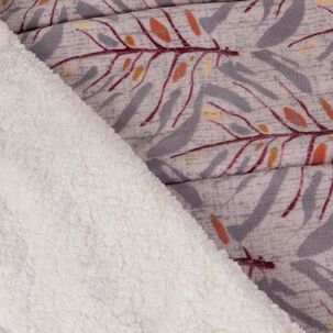 Plumon Coral Print Sherpa 2 Plazas Monstera