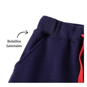 Pantal&oacute;n Buzo Ni&ntilde;o 100% Algod&oacute;n Jump Kids Azul Oscuro Tiburones