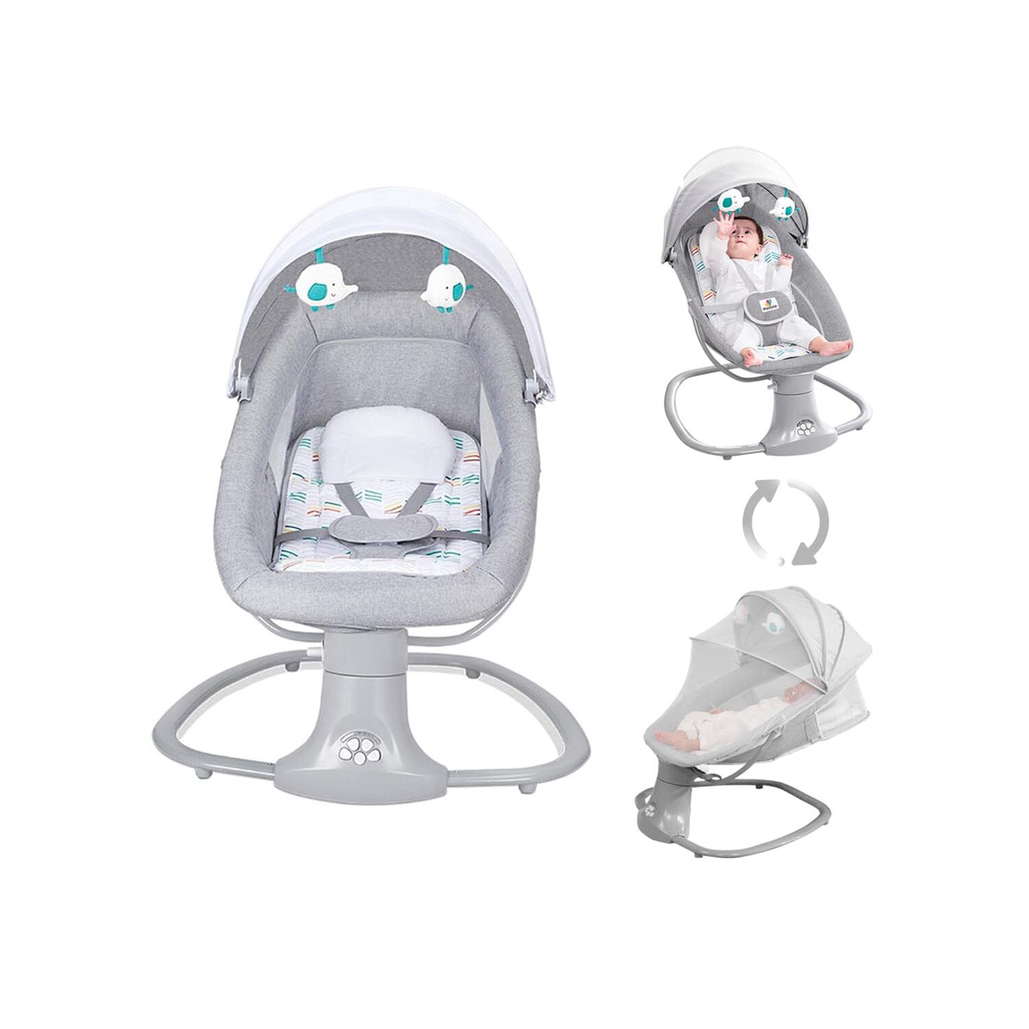 Silla Mecedora Columpio Inteligente El&eacute;ctrico Con Bluetooth image number 1.0