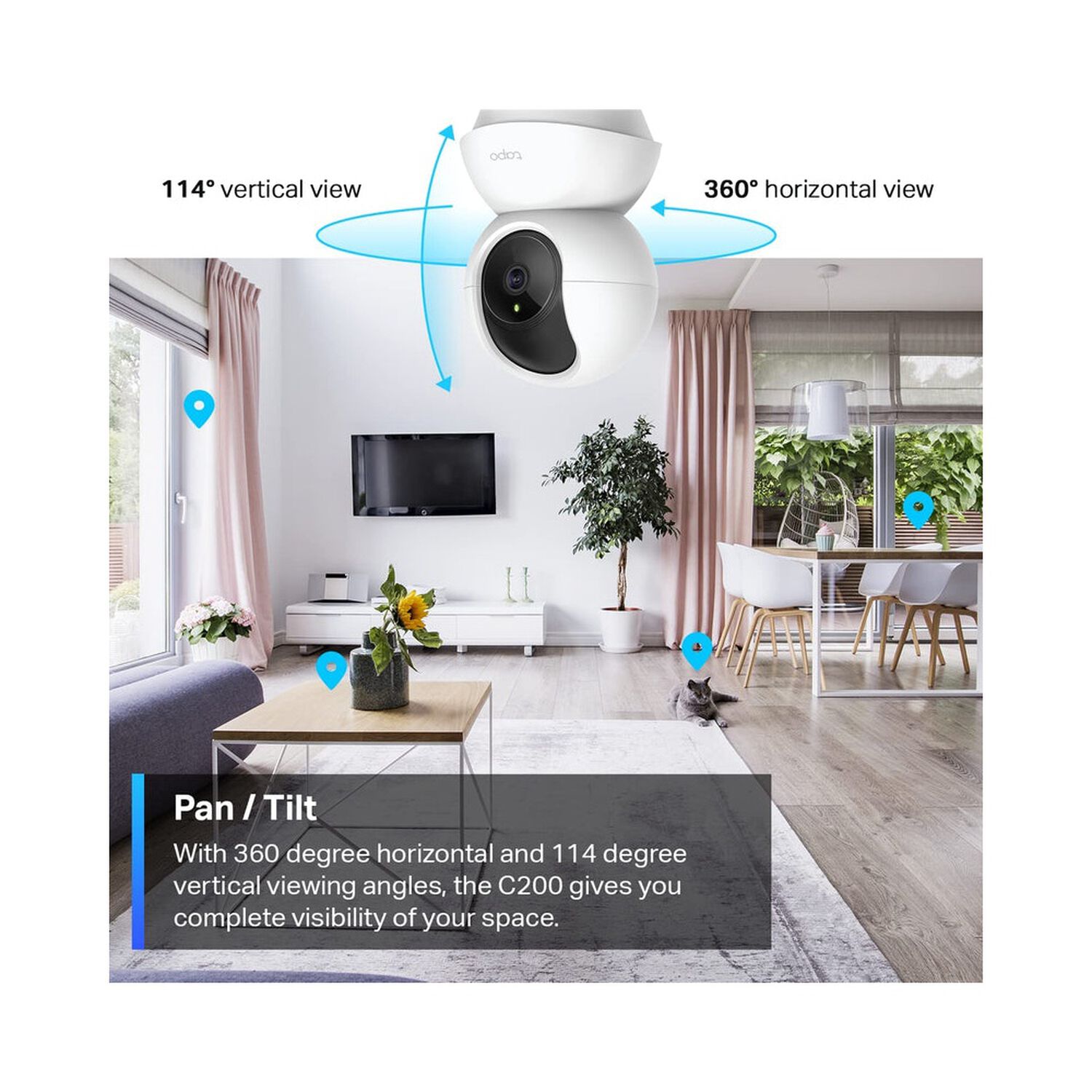 Camara Wifi Rotatoria Tapo Tp-link 1080p Full Hd C200 Robot image number 9.0