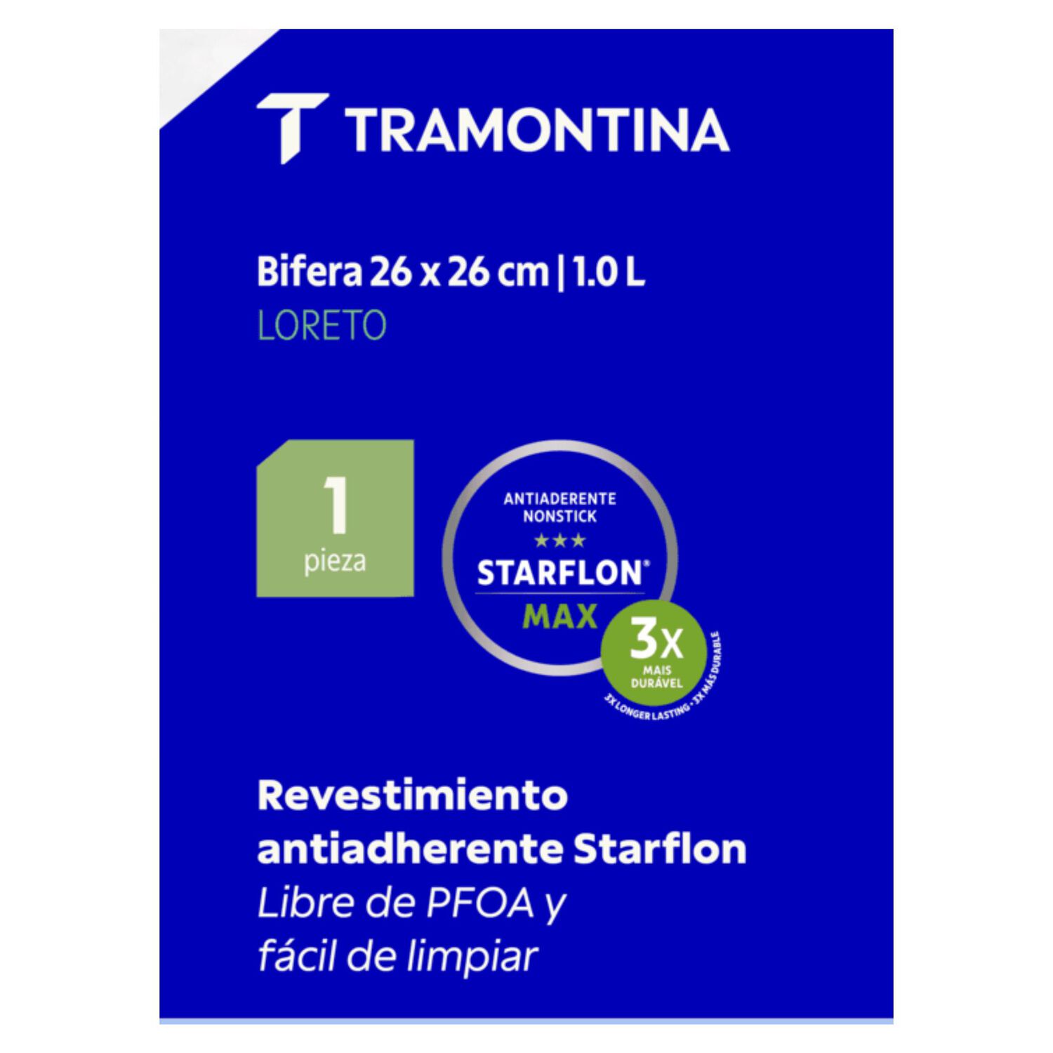 Bifera Aluminio Protecci&oacute;n Starflonmax 26cm 1,0l Tramontina image number 2.0