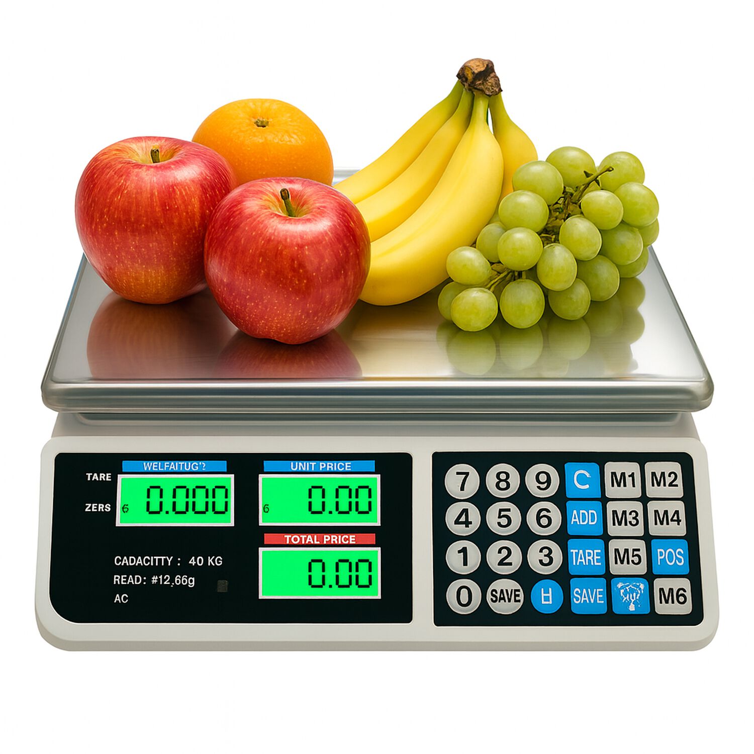 Balanza Digital Recargable Para Comecios Doble Pantalla 40kg image number 0.0