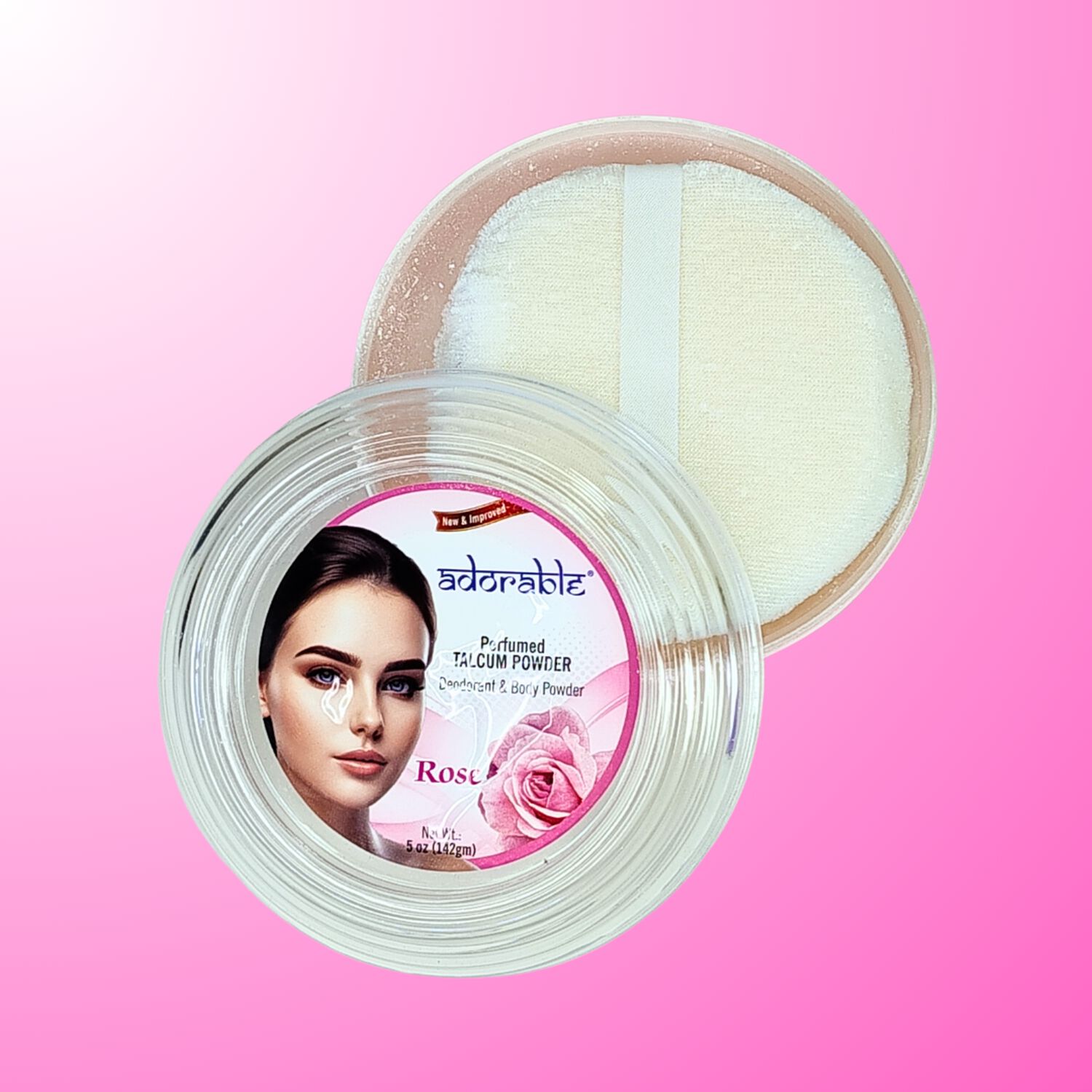 Adorable Talquera Rosa 142 Gr image number 1.0