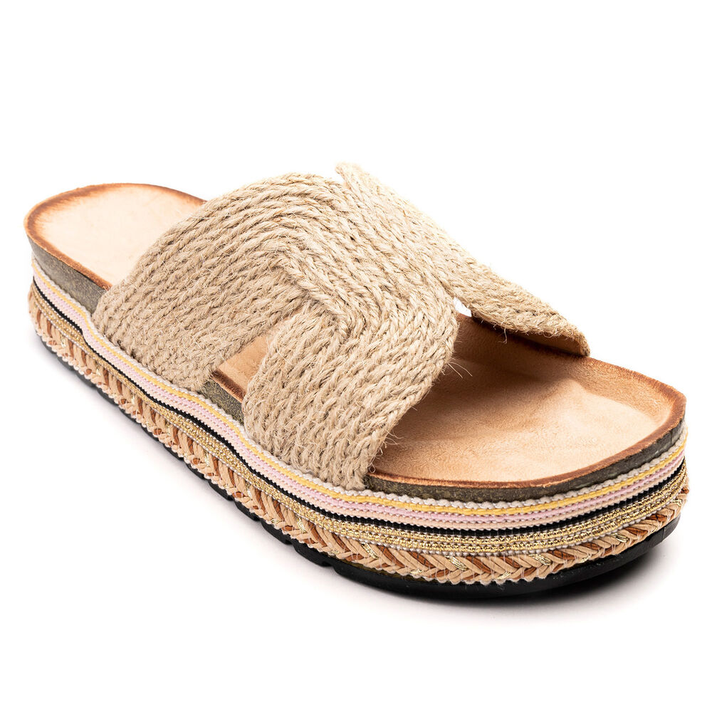 Sandalia Mujer Beige Kima Chancleta image number 2.0