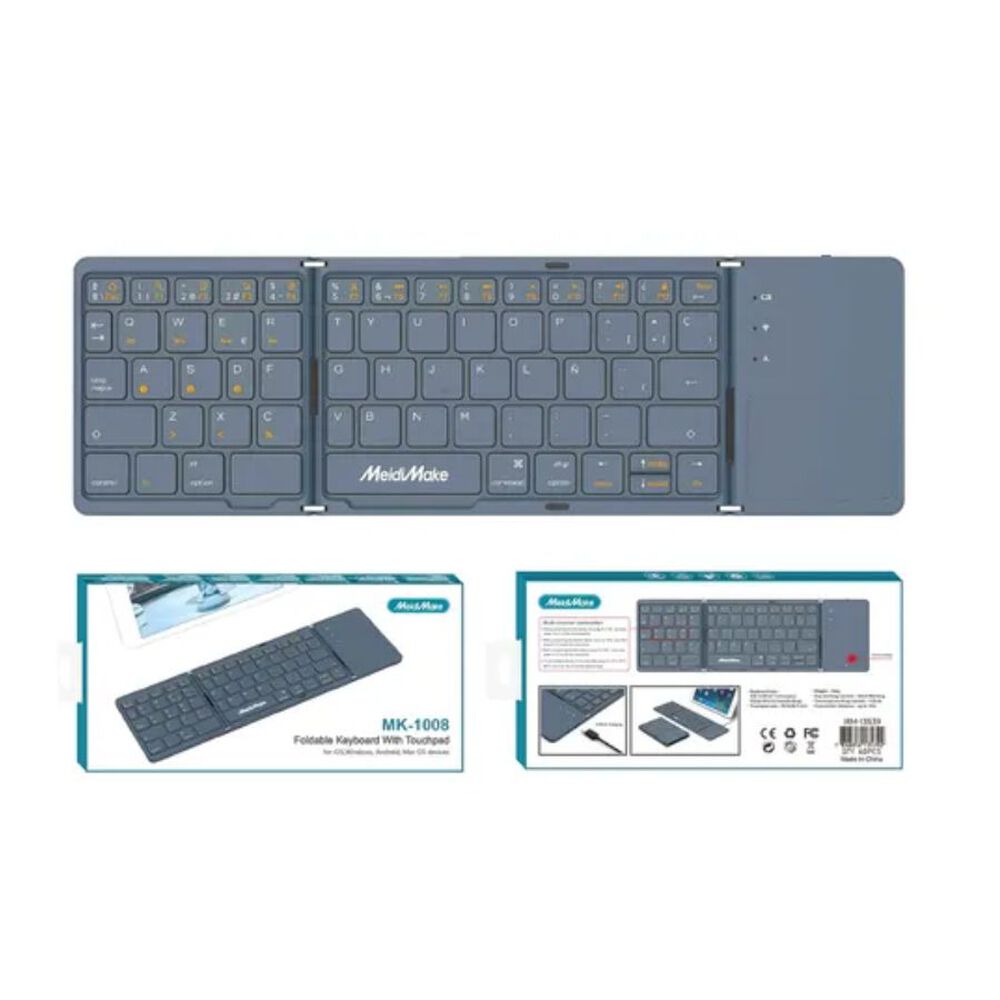 Teclado Plegable Gris Touchpad image number 4.0