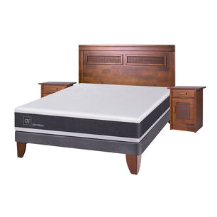 Cama Europea Cic Ortopedic / 2 Plazas / Base Normal + Set De Maderas