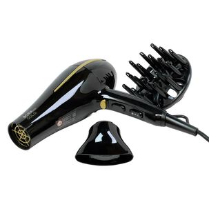 Secador De Pelo Ceramic Ion Bora Gold Color Negro Gama 2200w