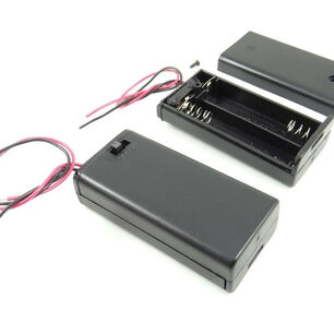 Porta Pila Con Interruptor - 2xaa