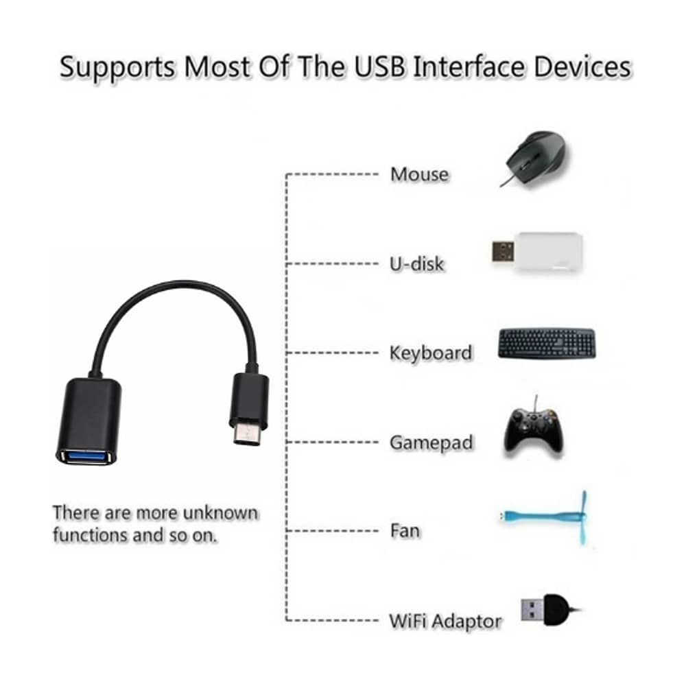 Adaptador Cable Tipo C A Usb Conversor Tipo C Macho A Usb Normal Hembra Celulares image number 5.0