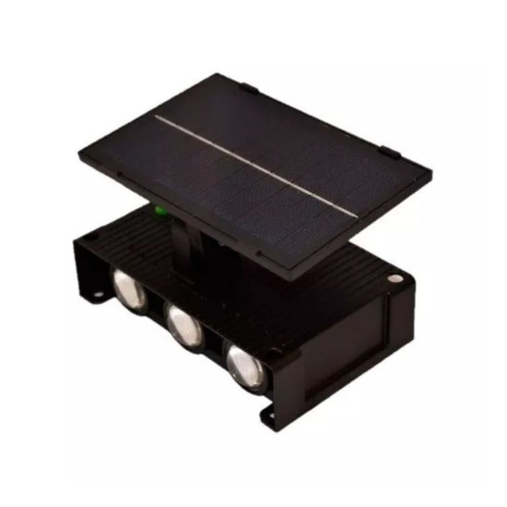 Pack 3 Lampara Aplique Solar De Pared Con Panel Lampara Decorativa image number 1.0