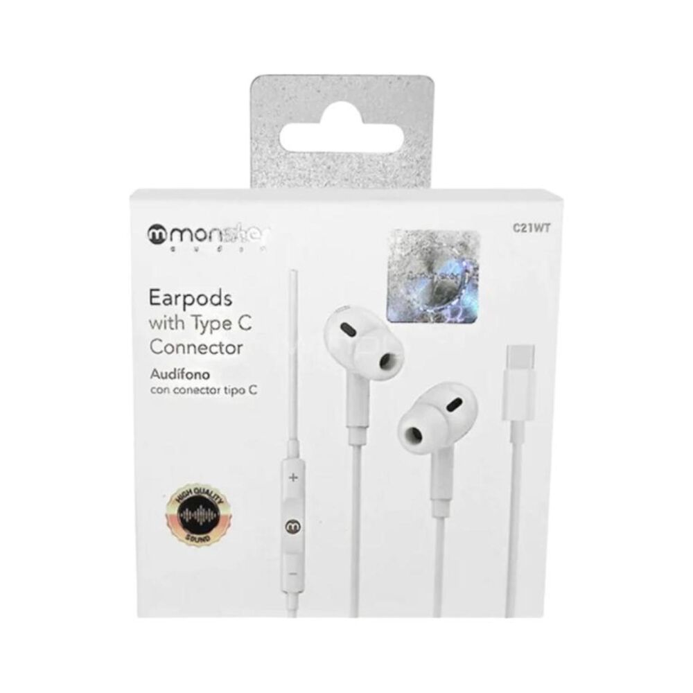 Audifonos Manos Libres Manos Libres Usb C Blanco C21 image number 2.0