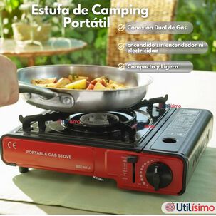 Cocina Port&aacute;til Cocinilla Camping + Kit De Instalaci&oacute;n