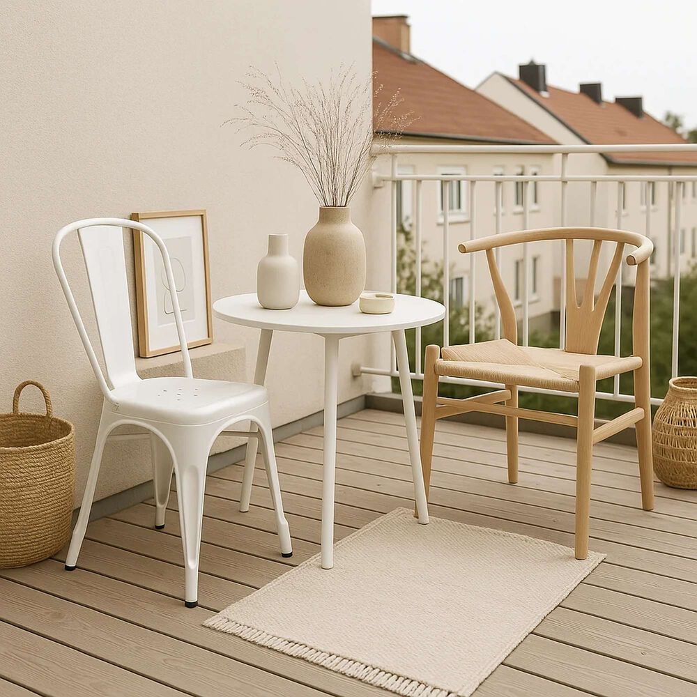 Silla Tolix De Comedor O Terraza Exterior - Blanca image number 9.0