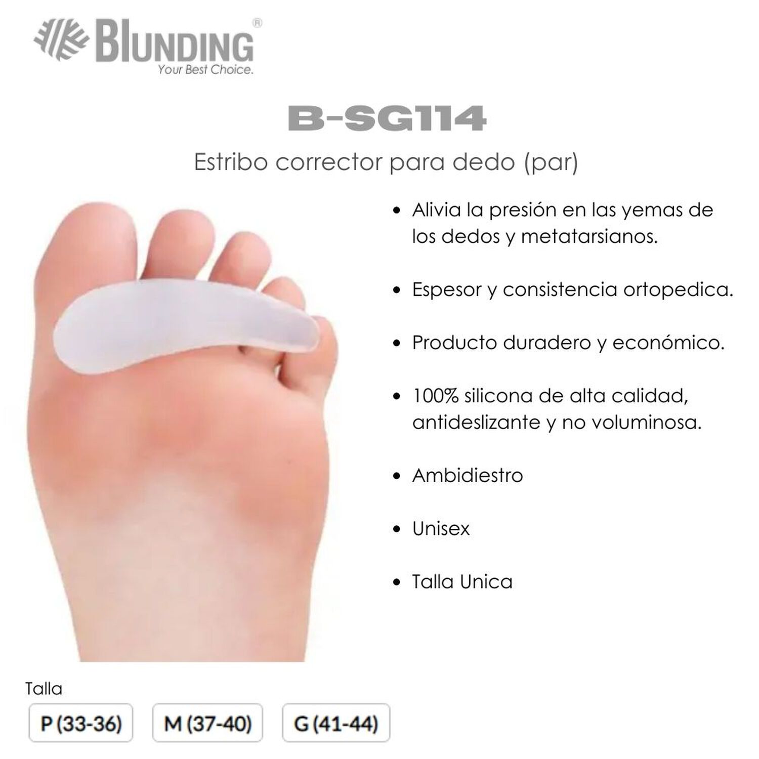 Estribo Corrector Para Dedo Peque&ntilde;o (par)-blunding image number 1.0