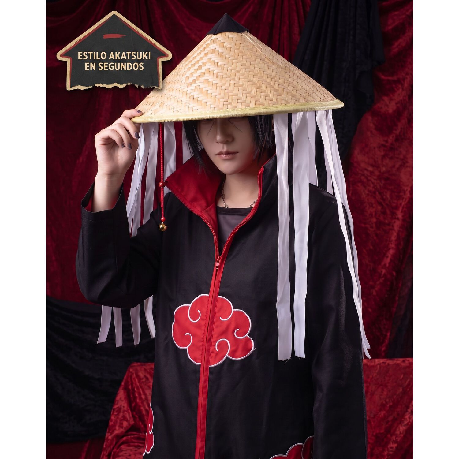 Sombrero De Paja Akatsuki Itachi Cosplay image number 1.0
