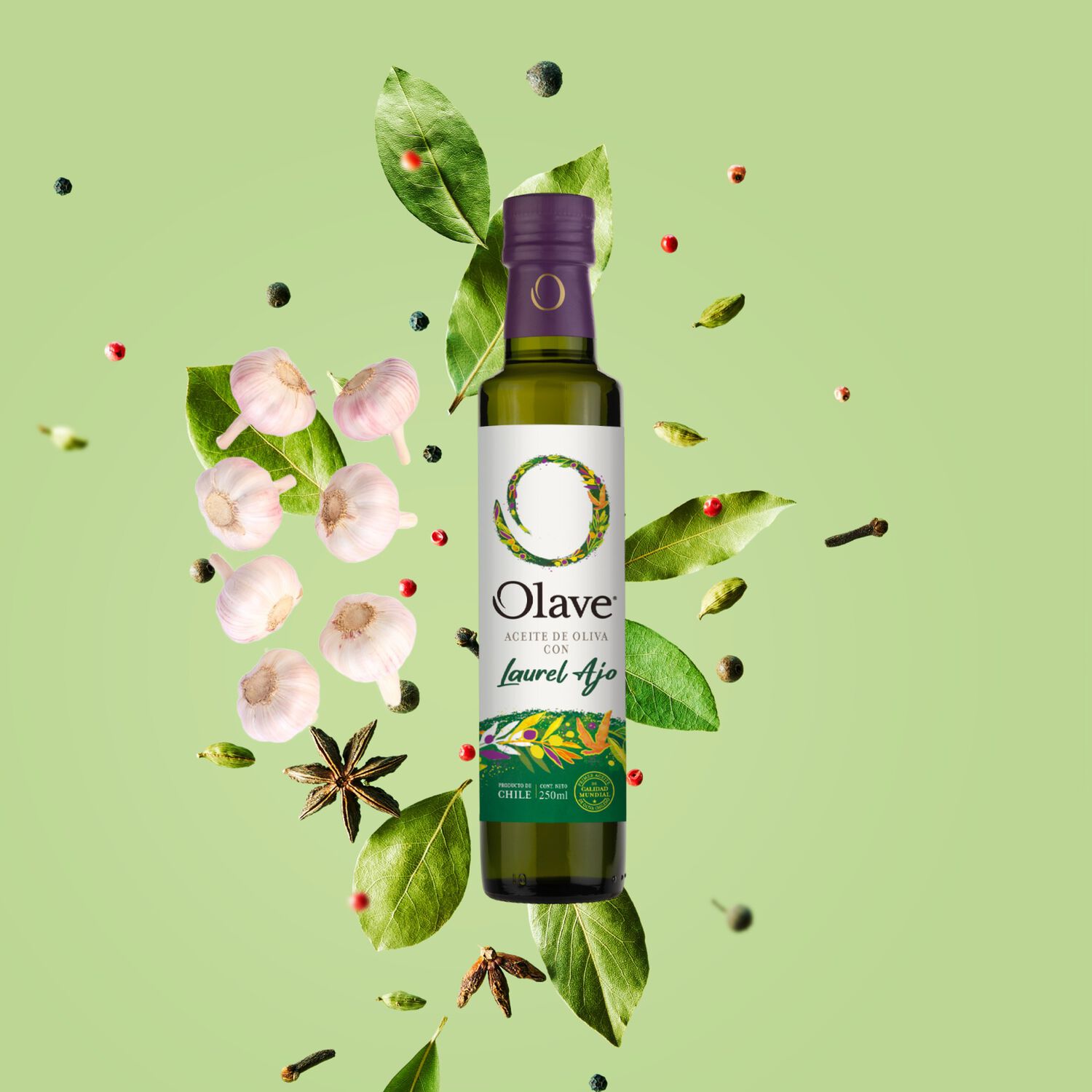 Aceite Oliva Extra Saborizado Olave Laurel Ajo 1 X 250 image number 1.0