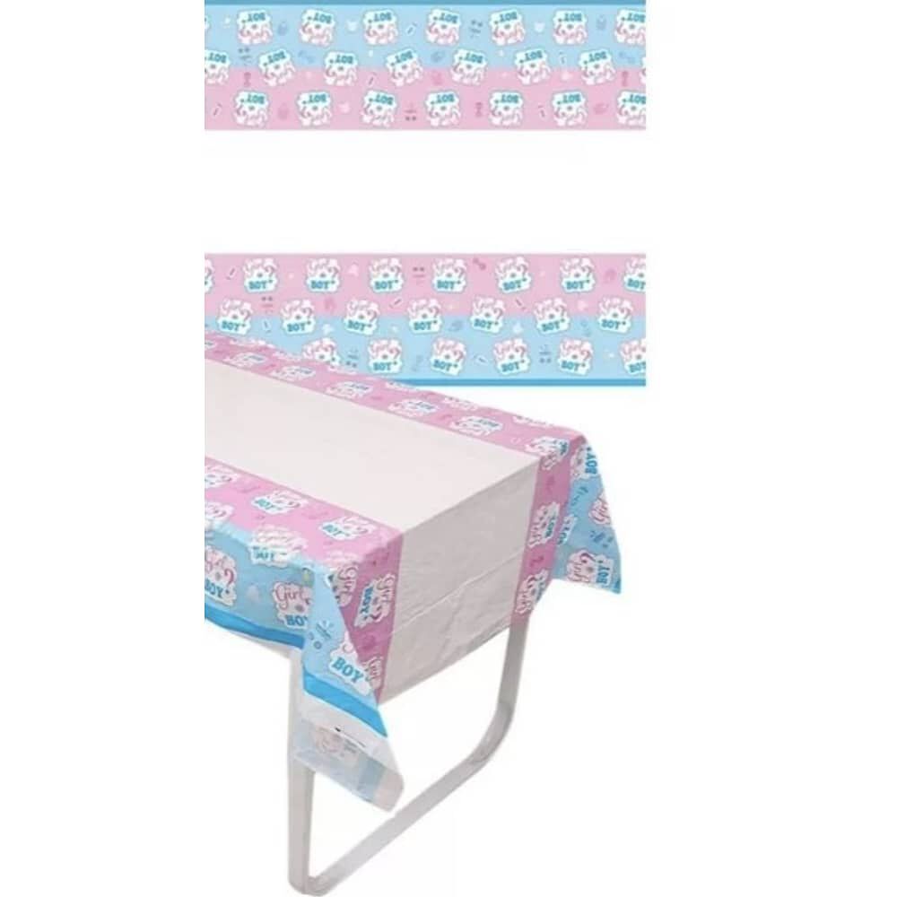 Mantel Pl&aacute;stico Decoraci&oacute;n Rectangular Motivo Girl Or Boy? image number 2.0
